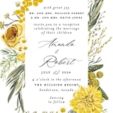 "Organic Florals" - Wedding Invitations in Honey by Susan Moyal - Close-Up