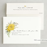 "Organic Florals" - Wedding Invitations in Honey by Susan Moyal - FREE Recipient Addressing