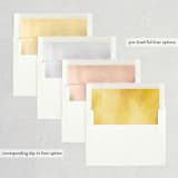 "Organic Florals" - Wedding Invitations in Honey by Susan Moyal - Envelope Liner Options