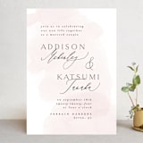 "Softly Layered" - Wedding Invitations in Blush by Everett Paper Goods - Front