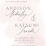 "Softly Layered" - Wedding Invitations in Blush by Everett Paper Goods - Close-Up