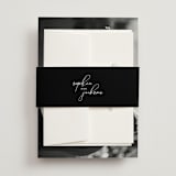 "Kindly Join Us" - Wedding Invitations in Pearl by Laura Hamm - Assembled with Belly Band