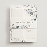 "Violet Cascade" - Wedding Invitations in Violet by Nicoletta Savod - Assembled with Belly Band