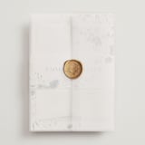 "Violet Cascade" - Wedding Invitations in Violet by Nicoletta Savod - Assembled with Vellum Wrap and Wax Seal