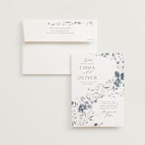 "Violet Cascade" - Wedding Invitations in Violet by Nicoletta Savod - Invitation with Envelope