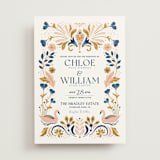 "modern folk" - Wedding Invitations in Blush by GeekInk Design - Front