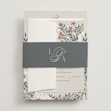 "Illuminated Storybook" - Wedding Invitations in Linen by Alethea and Ruth - Assembled with Belly Band