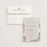 "Illuminated Storybook" - Wedding Invitations in Linen by Alethea and Ruth - Invitation with Envelope