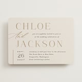 "Left Stack" - Wedding Invitations in Vanilla by Alethea and Ruth - Front