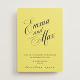 "In Lights" - Wedding Invitations in Lemon by Ani Somi - Front