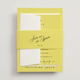 "In Lights" - Wedding Invitations in Lemon by Ani Somi - Assembled with Belly Band
