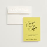 "In Lights" - Wedding Invitations in Lemon by Ani Somi - Invitation with Envelope