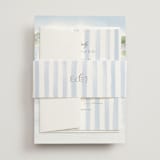 "Bristol" - Wedding Invitations in Aqua by Jennifer Wick - Assembled with Belly Band