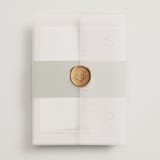 "Swoon" - Wedding Invitations in Petunia by Sam Dubeau - Assembled with Vellum Wrap and Wax Seal