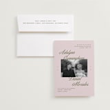 "Swoon" - Wedding Invitations in Petunia by Sam Dubeau - Invitation with Envelope