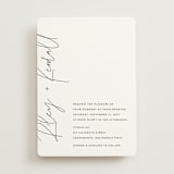 "printed" - Wedding Invitations in Onyx by JoAnn Jinks - Front