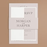"Coco" - Wedding Invitations in Linen by Carly Reed Walker - Assembled with Belly Band