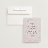 "Coco" - Wedding Invitations in Linen by Carly Reed Walker - Invitation with Envelope