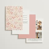 "Floral Border" - Wedding Invitations in Peach by Pippa Shaw - Back of Card Options