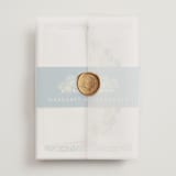 "Going to the Chapel" - Wedding Invitations in Meadow by Paper Sun Studio - Assembled with Vellum Wrap and Wax Seal