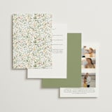 "Avery" - Wedding Invitations in Lemongrass by Jennifer Wick - Back of Card Options