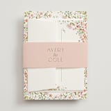 "Avery" - Wedding Invitations in Peony by Jennifer Wick - Assembled with Belly Band