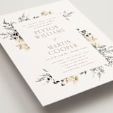 "Sprigs of Joy" - Wedding Invitations in Pearl by Leah Bisch - Detail