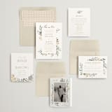 "Sprigs of Joy" - Wedding Invitations in Pearl by Leah Bisch - Invitation Suite