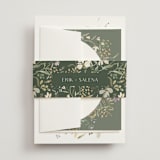 "Aster" - Wedding Invitations in Garden by Itsy Belle Studio - Assembled with Belly Band