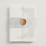 "Aster" - Wedding Invitations in Garden by Itsy Belle Studio - Assembled with Vellum Wrap and Wax Seal