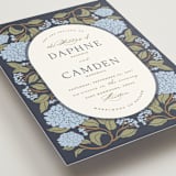 "Hydrangea Garden" - Wedding Invitations in Navy by Susan Zinader - Detail
