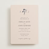 "Floral Monogram" - Wedding Invitations in Champagne by Lindsay Megahed - Front