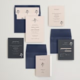 "Floral Monogram" - Wedding Invitations in Champagne by Lindsay Megahed - Invitation Suite