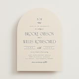"Arched Monogram" - Wedding Invitations in Ecru by Erica Krystek - Front