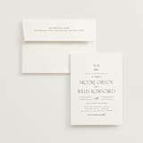 "Arched Monogram" - Wedding Invitations in Olive by Erica Krystek - Invitation with Envelope