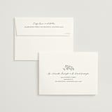 "Embroidered" - Wedding Invitations in Dusty Blue by Jen Owens - FREE Recipient Addressing