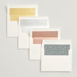 "Embroidered" - Wedding Invitations in Dusty Blue by Jen Owens - Envelope Liner Options