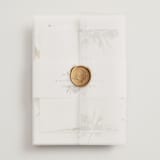 "Pressed Garden" - Wedding Invitations in Fall by Grace Kreinbrink - Assembled with Vellum Wrap and Wax Seal