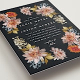 "Dahlia Season" - Wedding Invitations in Navy by Olivia Kanaley Inman - Detail