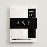 "Everly" - Wedding Invitations in Pearl by Christie Garcia - Assembled with Belly Band