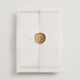 "Americana" - Wedding Invitations in Sea by leslie hamer - Assembled with Vellum Wrap and Wax Seal