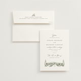 "Vineyard" - Wedding Invitations in Olive by Sarah Brown - Invitation with Envelope