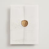 "Monogrammed" - Wedding Invitations in Spring by Petra Kern - Assembled with Vellum Wrap and Wax Seal
