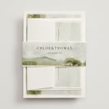 "Countryside" - Wedding Invitations in Emerald by Petra Kern - Assembled with Belly Band