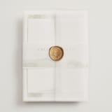 "Countryside" - Wedding Invitations in Emerald by Petra Kern - Assembled with Vellum Wrap and Wax Seal