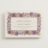 "Fleur" - Wedding Invitations in Sangria by Jen Owens - Front