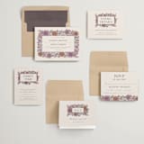"Fleur" - Wedding Invitations in Sangria by Jen Owens - Invitation Suite