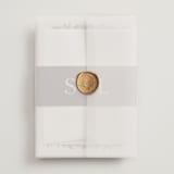 "Fleur" - Wedding Invitations in Sangria by Jen Owens - Assembled with Vellum Wrap and Wax Seal