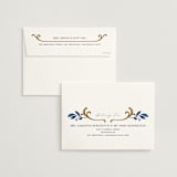 "Gilded" - Wedding Invitations in Cerulean by GeekInk Design - FREE Recipient Addressing