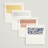 "Gilded" - Wedding Invitations in Cerulean by GeekInk Design - Envelope Liner Options